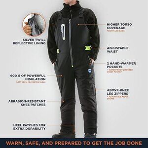 RefrigiWear Extreme Softshell Insulated High-Bib Overalls, -50°C - NEW